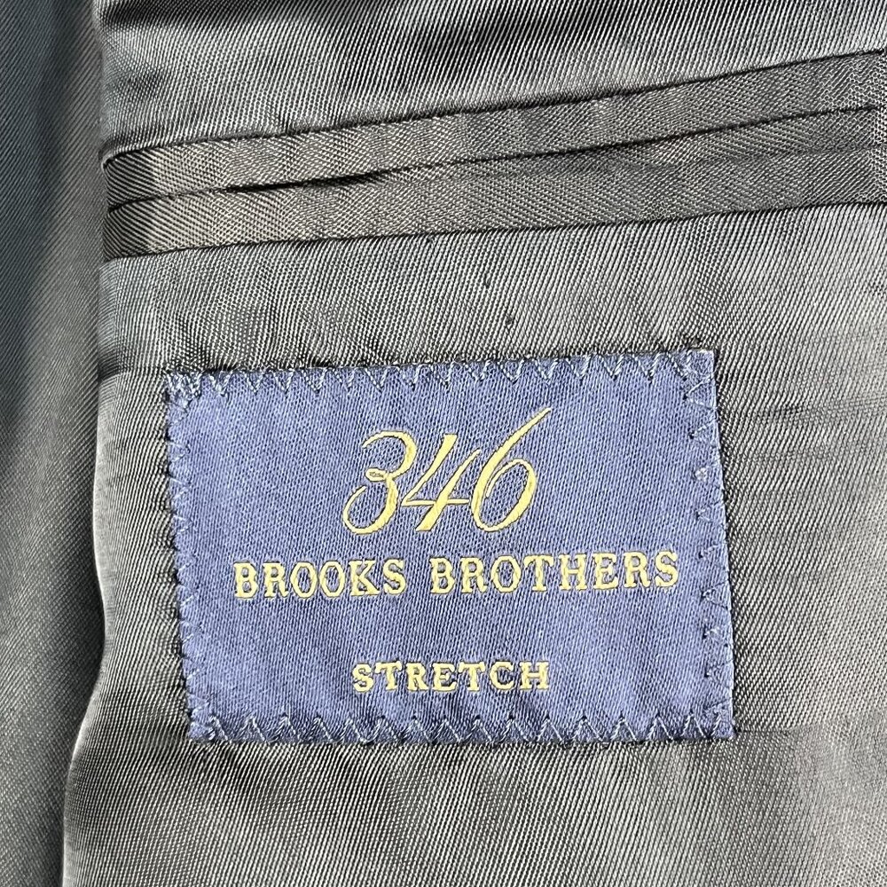 Brooks Brothers 346 Stretch Wool Black Blazer / Sports Coat Sz 42R (READ) - Picture 4 of 7
